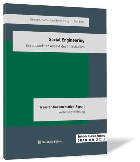 Buchcover von 'Social Engineering' von Axel Bédé, mit grünem Hintergrund und grauen Akzenten.