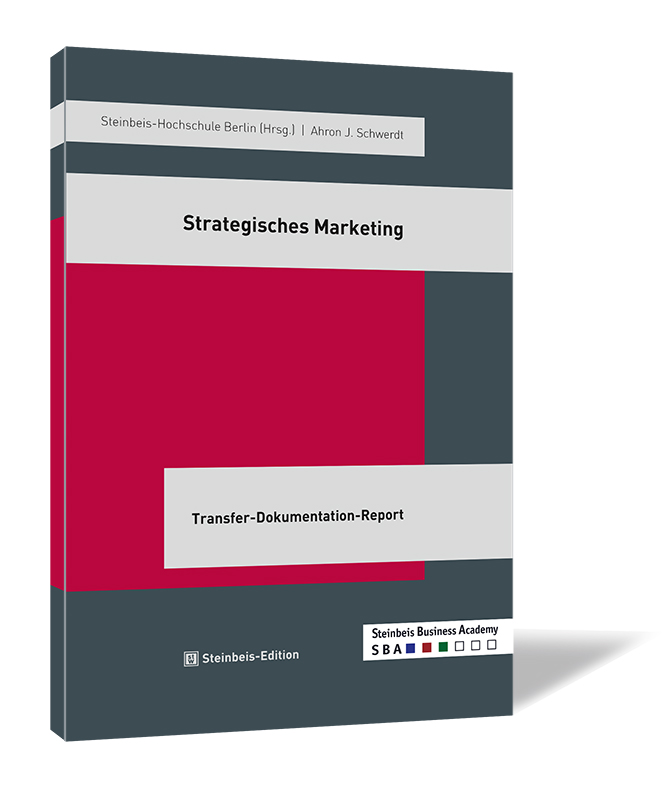 Buchcover von 'Strategisches Marketing' von Ahron J. Schwerdt, mit rotem Hintergrund und grauen Akzenten.