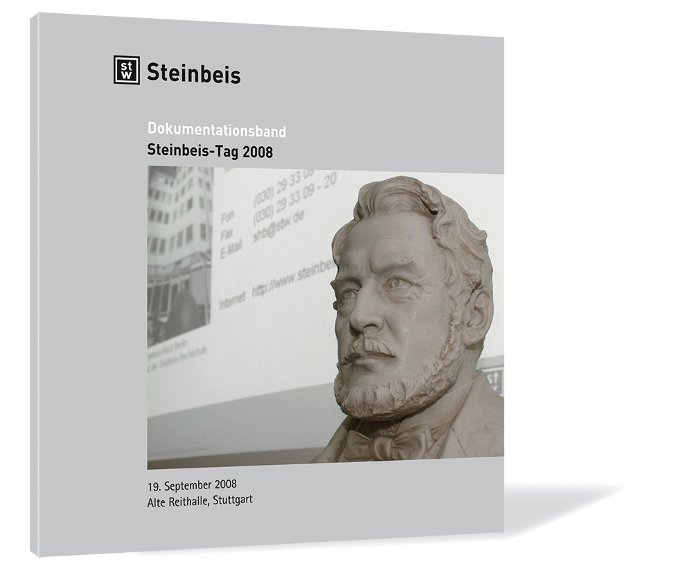 Buchcover von 'Steinbeis-Tag 2008' von Steinbeis-Stiftung (Hrsg.), mit einer Skulptur von Ferdinand Steinbeis.