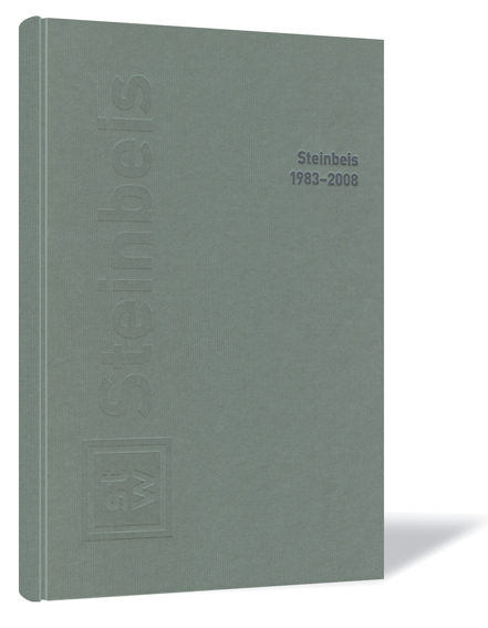 Buchcover von 'Steinbeis 1983–2008' von Sigrid Friedrichs, in grauem Hardcover mit geprägtem Schriftzug.